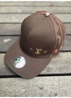 Buy Stylish LV Beach Cap – brown Metal Logo Mish Baseball Hat - Summer Fashion Accessory in Egypt