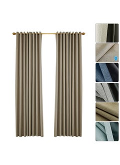 اشتري Blackout Curtains for Bedroom Grommet Insulated Room Curtains for Living Room, Set of 2 Panels (53*106in) في الامارات