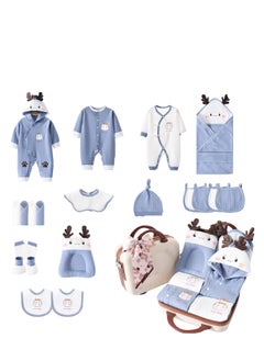 Buy 22 PCS Newborn Baby Gifts Set,Layette Gift for Girl Boys, Infant Essential Clothes Accessories, Premium Cotton Babies' Pant and Top Sets, with Beautifully Suitcase and Prints,66cm for 3-6 Month Babys in Saudi Arabia