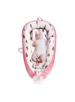 Buy Soft Breathable Newborn Crib Portable Adjustable Baby Crib Bassinet Snuggle Bed Suitable 0-12 Months in Saudi Arabia