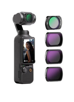 اشتري مجموعة مرشحات ND&CPL المغناطيسية المتوافقة مع ملحقات DJI OSMO Pocket 3 Creator Combo، مجموعة مكونة من 4 مرشحات ND16 وND64 وND256 ذات الكثافة المحايدة والاستقطاب، إطار من الألومنيوم والزجاج البصري عالي الدقة في السعودية