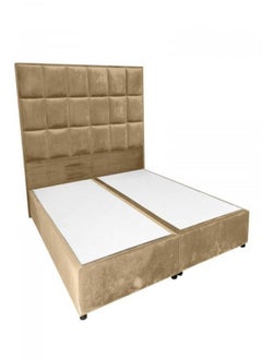 Buy Lolo | Velvet Bed Frame - Beige in Saudi Arabia