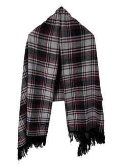 Buy Plaid Check/Carreau/Stripe Pattern Winter Scarf/Shawl/Wrap/Keffiyeh/Headscarf/Blanket For Men & Women - XLarge Size 75x200cm - P03 Burgundy in Egypt