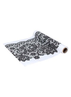 Buy Harmony Floral Table Runner, Black & White - 1200x40 cm in UAE