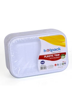 Buy Hotpack Plastic Rectangular Tray-No.2 1Kg in UAE