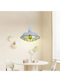 Buy 1040 Modern Vintage Pendant Light Fixture - White Hanging Chandelier Ceiling Lights with Height Adjustable Cable for Kitchen and Dining Room in Saudi Arabia