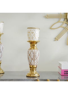 اشتري Abriz Candle Holder Gold 11 X 11 X 30.5 Cm في الامارات