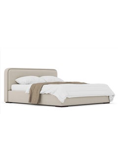 Buy Kosmo K30 Bed Plain Headboard 180x200cm King size Bed in Beige Color in UAE