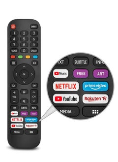 اشتري Universal Replacement for VIDAA-TV-Remote, New Upgraded Infrared Remote Control EN2G30H/EN2A30,with Netflix, Prime Video, YouTube, Rakuten TV Buttons في الامارات