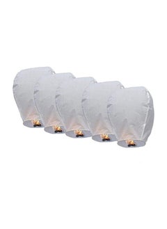 Buy 5 x Chinese Sky Sky Lanterns White Superior Quality Paper  (White) in Egypt