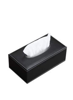 Buy Rectangular PU Leather Tissue Box Holder in UAE