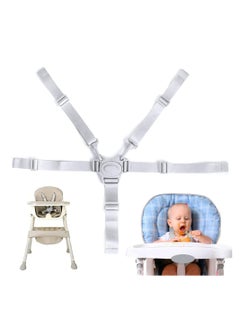 Buy Harness High Chair Straps, Universal High Chair Straps Replacement, Adjustable 5 Point Harness Baby Safety Strap Belt  for High Chair/Pram/Buggy/Kid Pushchair (Grey, 2PCS) in UAE