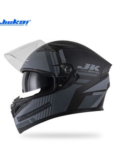 Buy New Double Mirror Helmet Semi Full Cover Four Seasons Motorcycle Helmet in Saudi Arabia