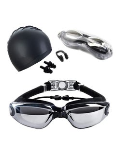 Buy Swim Goggles Swimming Goggles with Nose Clip, Earplugs, and Case - Anti-Fog, UV Protection, No Leaking in UAE