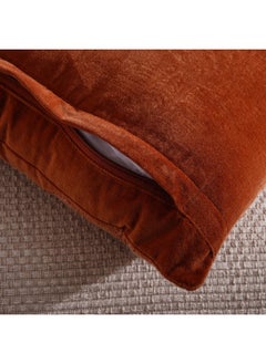 اشتري Nantes Hand Embroidered Filled Cushion 50X50Cm - Rust في الامارات