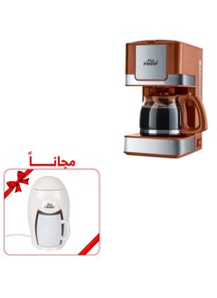 Buy Bundle 2 Coffee machine with a porcelain cup 350W, White and 12 Cup Coffee Maker 800W, Brown in Saudi Arabia