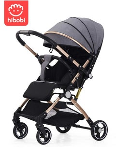 اشتري Two-Way Push High View Portable Folding Stroller Available for Boarding - Grey في السعودية