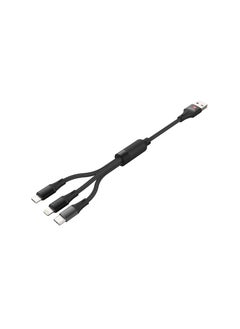 اشتري Swiss Military 3-in-1 Multi Fast Charging Cable (6FT/2M): Original 5A, Lightning/Type C/Micro, Compatible with iPhone/Huawei/Samsung/OPPO/VIVO/Xiaomi/Honor, 5Amps – Black في الامارات