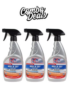 اشتري X-PRO 99 Wax & Dry Spray Wax - Combo Pack 3 x 500ml - Quick and Easy 1-Step Shine for Wet Cars في السعودية