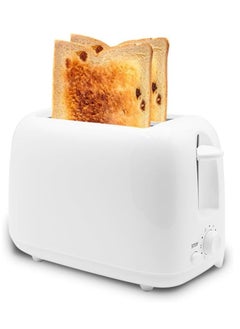 Buy Bread Toaster 2 Slices 220v White Home Plastic stainless steel Material can Toast Two Pieces Breakfast Bread Sandwich Light Food Maker in UAE