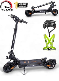 Buy High Performance Electric Scooter with Dual Motors, 60km/h Top Speed, 70km Range, and Advanced Safety Features, Lightweight, Foldable and IP54 Water-Resistant for Comfortable Daily Commutes in UAE