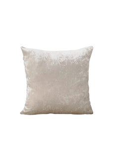 Buy 1 Piece 45*45cm Size, Velvet Cushion Cover, Ivory color in UAE