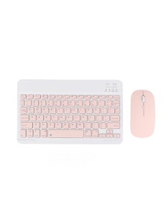 Buy Universal Wireless Bluetooth Keyboard And Mouse Set PINK 27x13x3cm in UAE