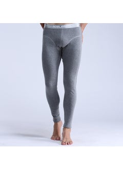 Buy Thermal Cotton Pants for Men Autumn Winter Flower Gray in Saudi Arabia