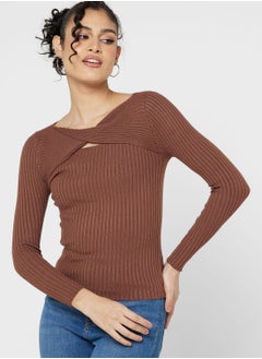 Buy Cutout Front Sweater in UAE