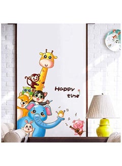 Buy Giraffe Monkey Owl Puppy Bunny Elephant Pvc Wall Stickers For Kids Rooms Baby Home Decor Cartoon Animals Decals-Xx in UAE