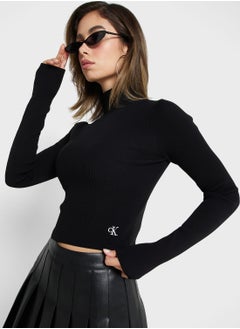 Buy High Neck Knitted Sweater in Saudi Arabia