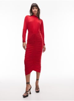 Buy Drape Front Knitted Dress in UAE