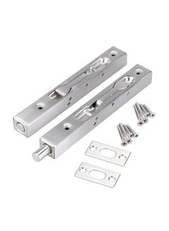 Buy 6 Inch Door Bolts, Stainless Steel Concealed Security French Door Locks with Hardwares, Metal Flush Latch Bolts for Composite Wood Double Dummy Door, 2 Pcs in Saudi Arabia