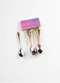 Buy 12 pcs golden stainless steel tea spoons in Saudi Arabia