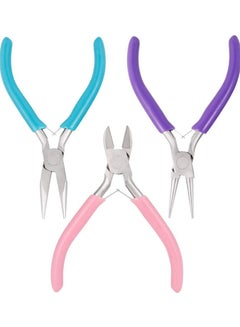 Buy 3 Pieces Mini Sharp Mouth  Jewelry Pliers Tool set in UAE