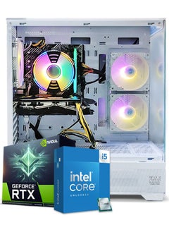 Buy True Nort Gaming PC, Intel Core i5-13400F, RTX 3050, 16GB RAM, 1TB SSD, Air Cooler 120 mm, Window 11 Pro, White Case in UAE