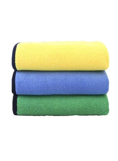 اشتري NANAO Car Cleaning Towel, Absorbent Microfiber Towels for Car Care Polishing Wash Extra Thick Coral Fleece Cleaning Cloth 3Pcs - Assorted Colors في مصر