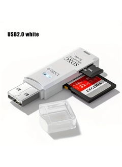 Buy USB 2.0 SD/TF Card Reader Transfer Data Photos From Camera Storage Card To Your Computer High Speed 3.0 Card Reader Plug And Play in UAE