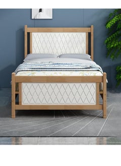 Buy Solid Wooden Bed Size (Width x Length) 120x190 CM in UAE