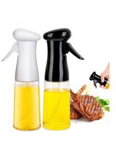 Buy "Olive Oil Spray Bottle for Frying Pan 200ml Refillable Glass - Multi-use Spray and Oil Dispenser for Cooking and Grilling, Ideal for Air Fryer, Salad, Baking, and Frying - Olive Oil and Canola Oil Spray, Leak-Proof, Kitchen Accessories for Salad Preparation and BBQ, Multi-Color (Random Color)" in Egypt