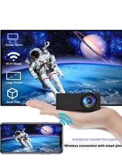 Buy Portable LED Mini Projector Wireless Mobile Phone Same Screen WIFI 1080P in Saudi Arabia