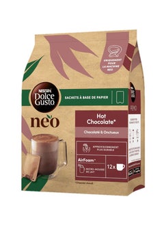 Buy Neo Hot Chocolate, Chocolatey & Smooth, Paper Based Bags, 12 Sachets in UAE