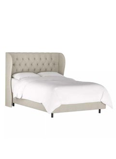 Buy Elite Collection: Swedish Wood Queen Bed - Beige Splendor (180x200x140) by Alhome in Saudi Arabia