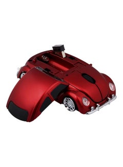 Buy Car Shaped LED Wireless Mouse Red in Saudi Arabia