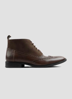 اشتري Genuine Leather Men Wingtip Oxford Boot في الامارات