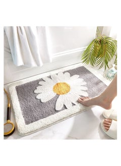 Buy Bathroom Floor Rugs,Non Slip Bathroom Doormat, 50x80cm Grey in Saudi Arabia