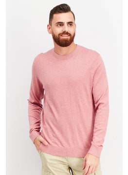 اشتري Men Crew Neck Textured Long Sleeve Sweatshirt, Pink في الامارات