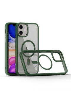 Buy Moxedo Magnetic Protective Case 360 Protection Clear Case Hard PC with Built-in Strong Magnets Compatible with MagSafe Designed for iPhone 11 6.1 inch (Green) in UAE