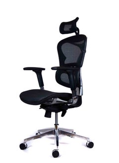 Buy Luxury Waiting Executive Office Chair Swivel Ergonomic 50X50X110 Cm -Black in Egypt