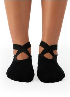 Buy Black Non-Slip Barre/Yoga/Pilates Socks, Womens, One Size Fits Most in UAE